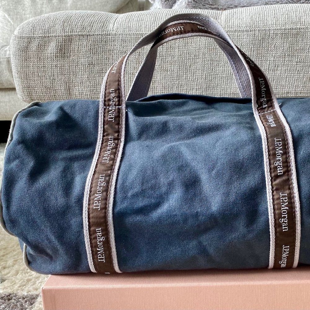 JPM JP Morgan Banker Wall St. Duffel Gym Bag
